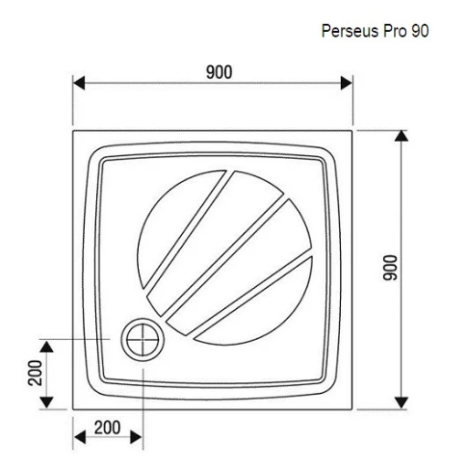 Душевой поддон RAVAK Perseus Pro XA037701010 90х90 см низкий квадратный из литьевого мрамора